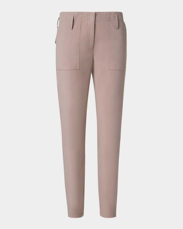Franco Bi-Stretch Cotton Gabardine Slim-Leg Ankle Pants